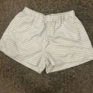 John Galt blue checkered shorts
